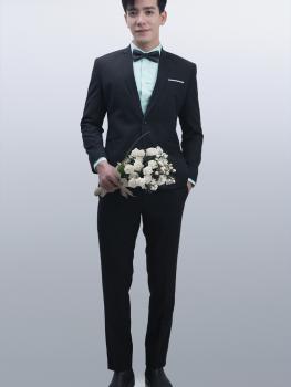 Bộ Suit Đen Dày Modern Fit TGS46